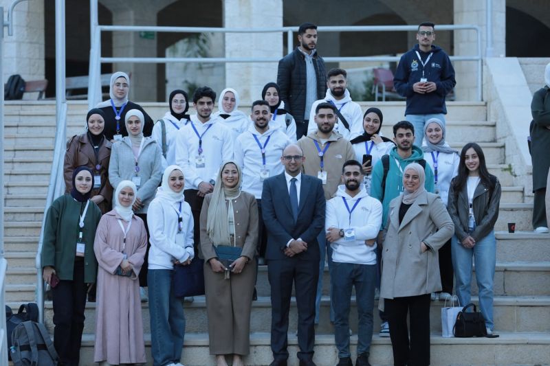 A participating student team at the fourth Palestinian Quantum Computing and AI Hackathon.